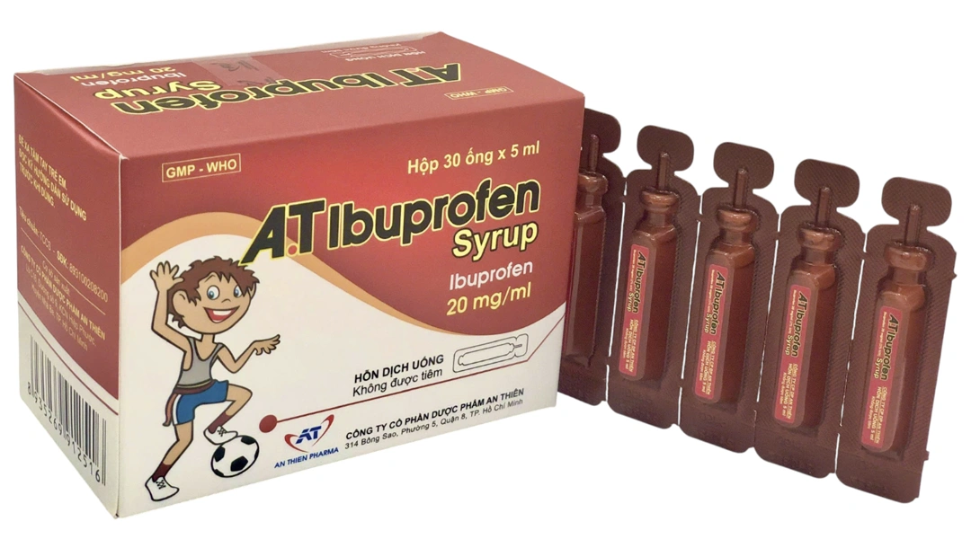 Hỗn dịch uống A.T Ibuprofen Syrup giảm đau, kháng viêm (30 ống x 5ml) - 1